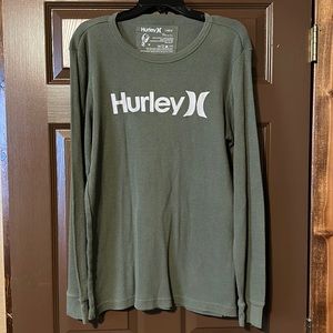 Men’s Green Large Hurley long sleeve shirt